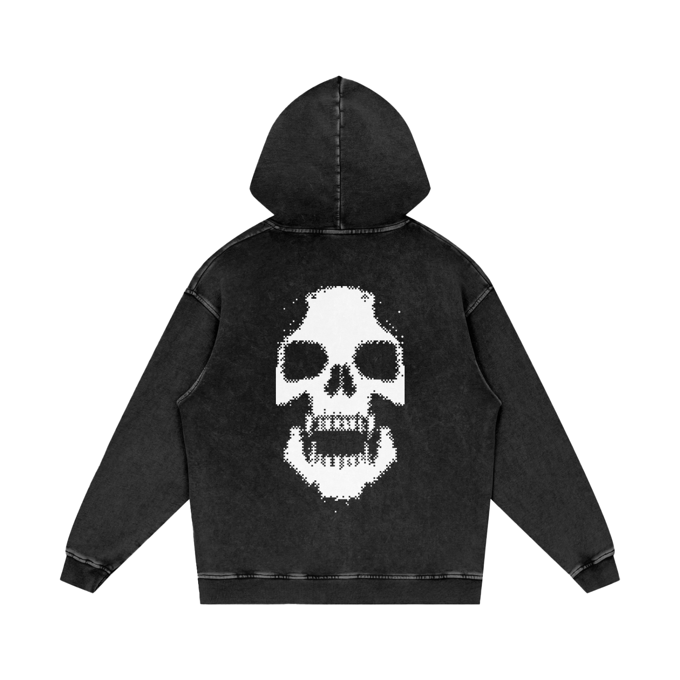 C0RRUPTED | Acid Wash Oversized Front Pocket Hoodie - CYBERSOCIETY