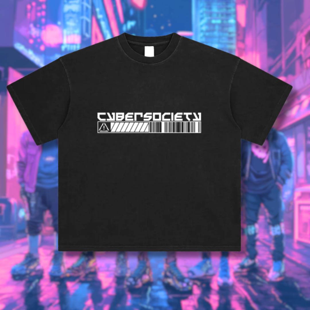 CODE XX9 | Unisex Enzyme Faded Black Tee - CYBERSOCIETY
