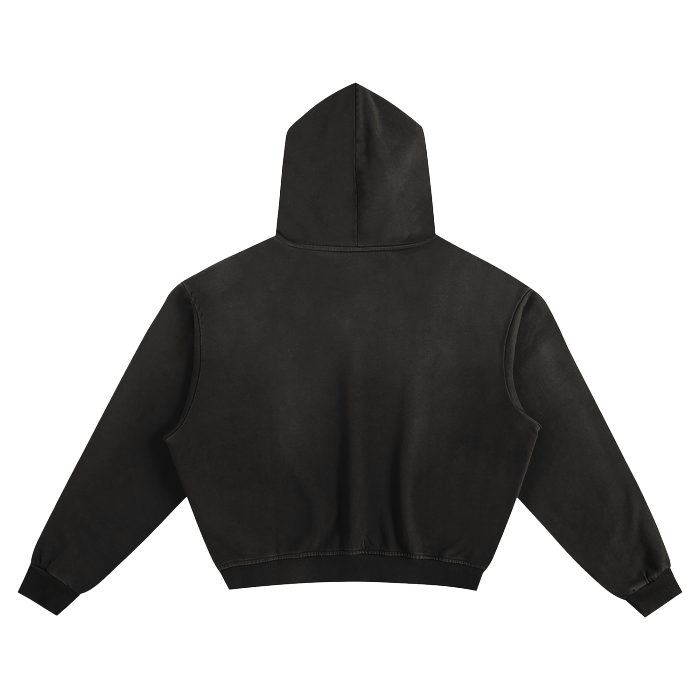 D3LTA H1VE | Cyberwear Unisex Black Boxy Hoodie - CYBERSOCIETY