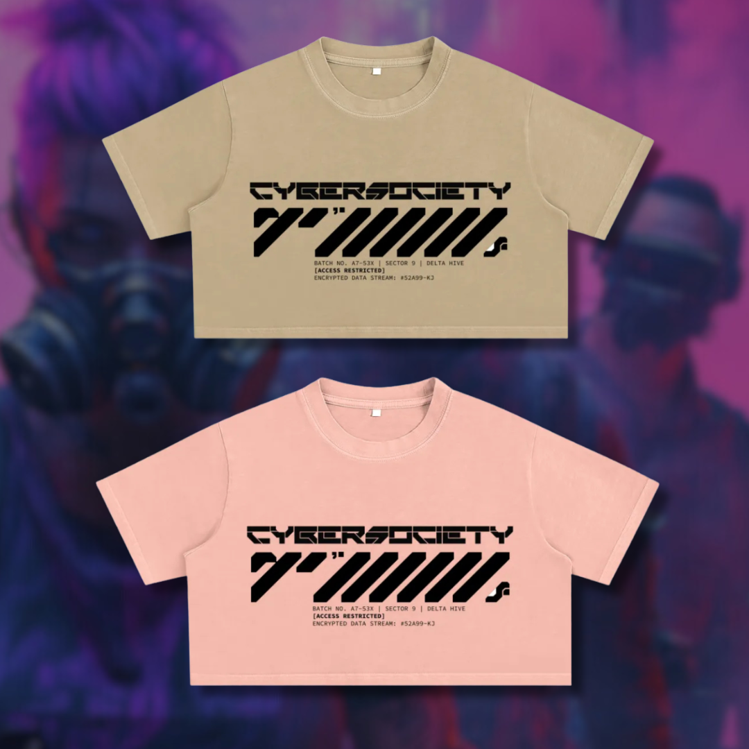 Access Restricted | Techwear Crop Top - CYBERSOCIETY