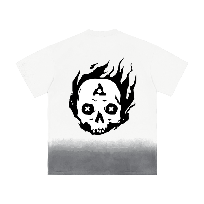 CYBERM3TAL - Cyberwear Acid Washed White T - CYBERSOCIETY