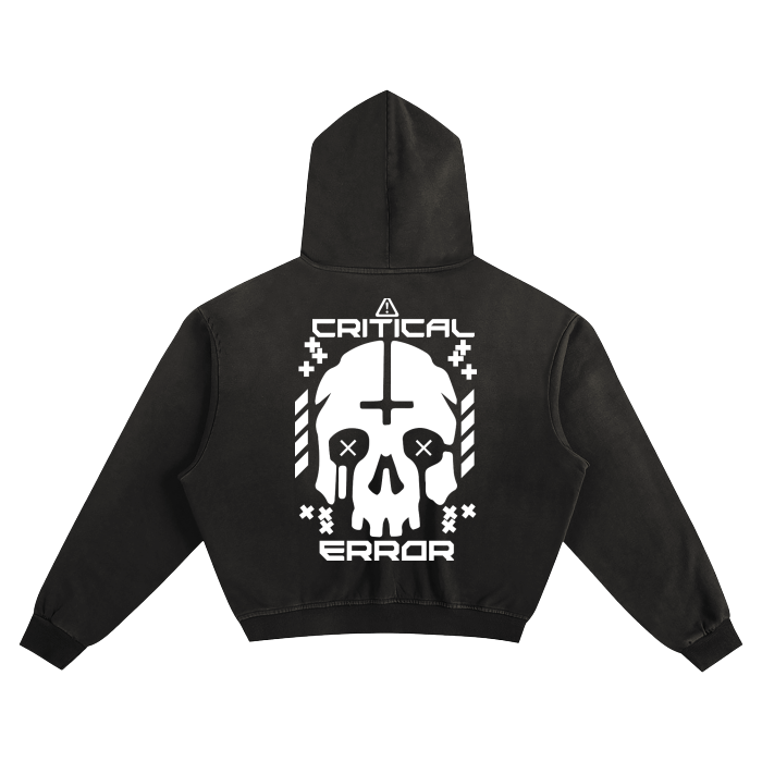 CRITICAL ERR0R | Unisex Techwear Boxy Hoodie - CYBERSOCIETY