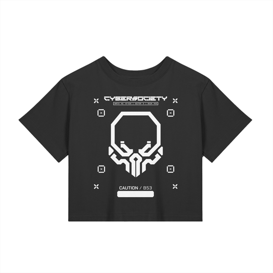Delta Hive | Black Womens Baby Tee - CYBERSOCIETY