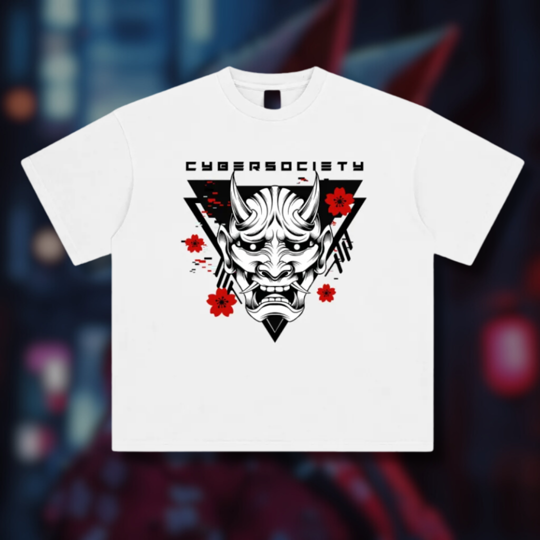 Cherry ON1 | Premium Techwear Oversized Tee - CYBERSOCIETY