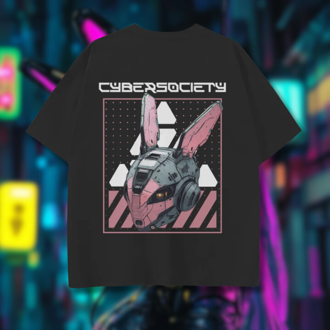 CYB3R BUNNY | Premium Oversized Tee - CYBERSOCIETY