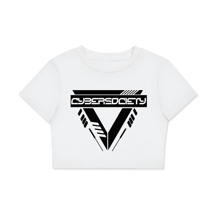TR1F0RCE - Women's Fitted Crop Tee | Bodycon T-Shirt - CYBERSOCIETY