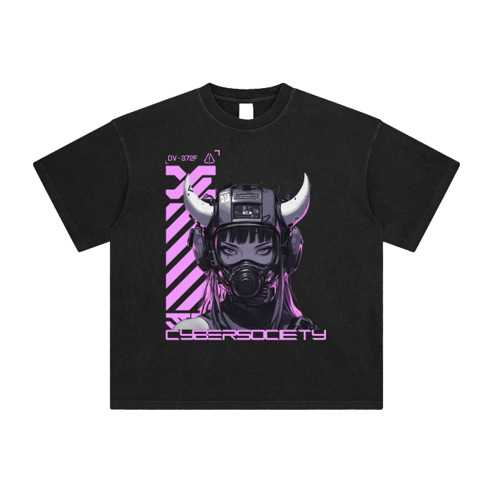NEON V3XX | Vintage Washed T-Shirt - CYBERSOCIETY