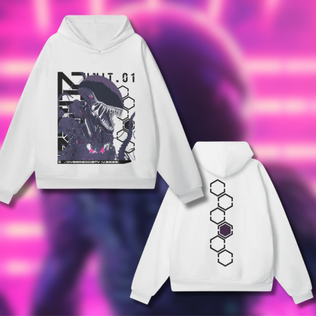 XEN0UNIT | Oversize Heavyweight Hidden Pocket Fleece Hoodie - CYBERSOCIETY