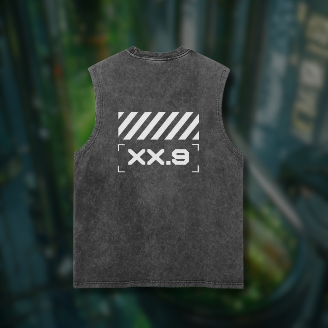 XX9 | Snow Washed Techwear Tank Top - CYBERSOCIETY