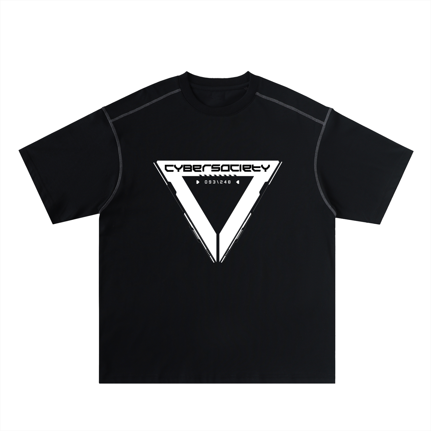 Disconnected | Black Oversized Techwear Tee - CYBERSOCIETY 