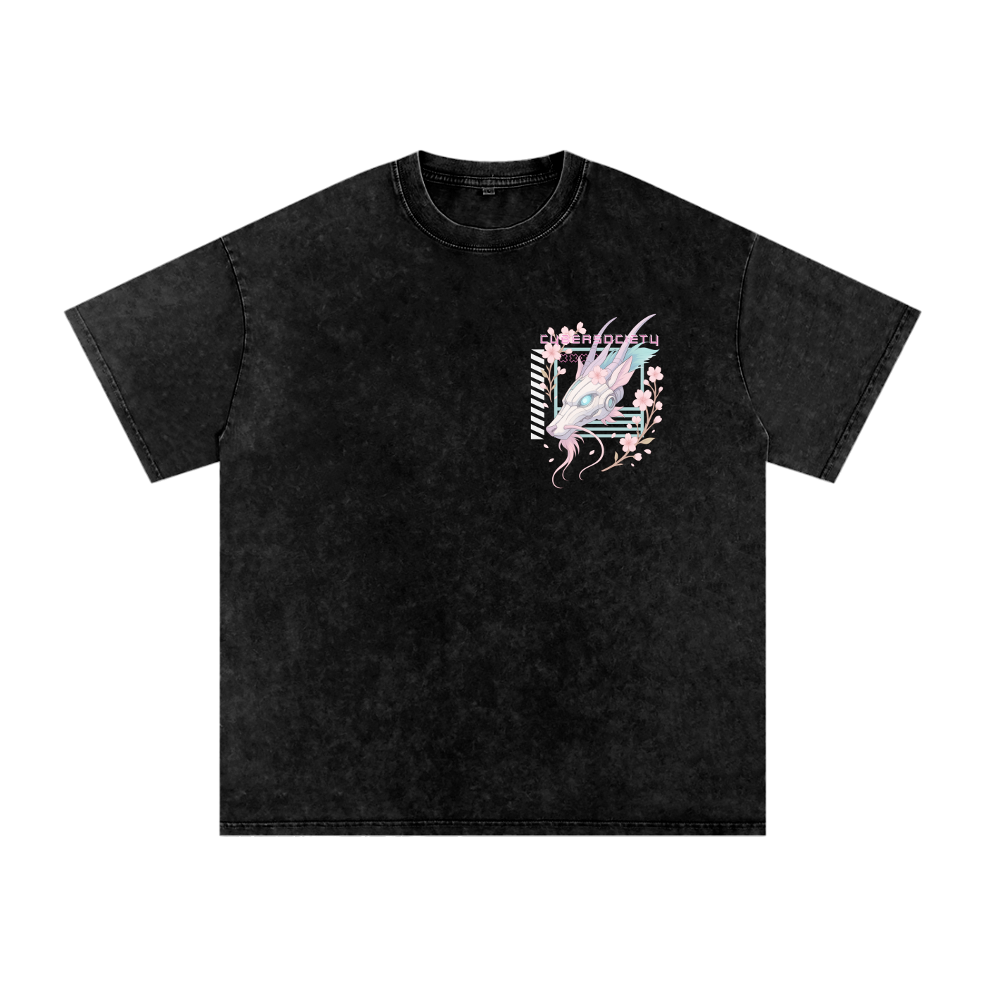 NeoHaku | Unisex Cyberpunk Acid Wash Tee