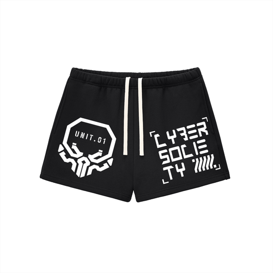 Unit 01 | Womens Techwear Comfy Shorts - CYBERSOCIETY 