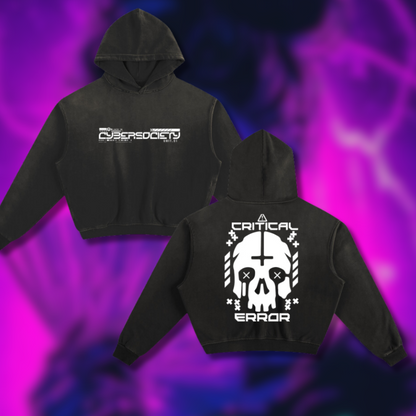 CRITICAL ERR0R | Unisex Techwear Boxy Hoodie - CYBERSOCIETY 