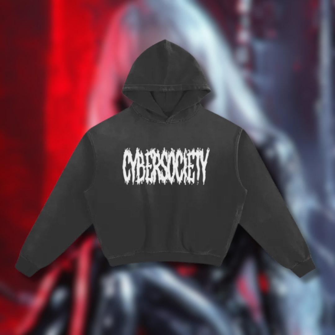 CYBERM3TAL | Oversized Hoodie With Hidden Pockets