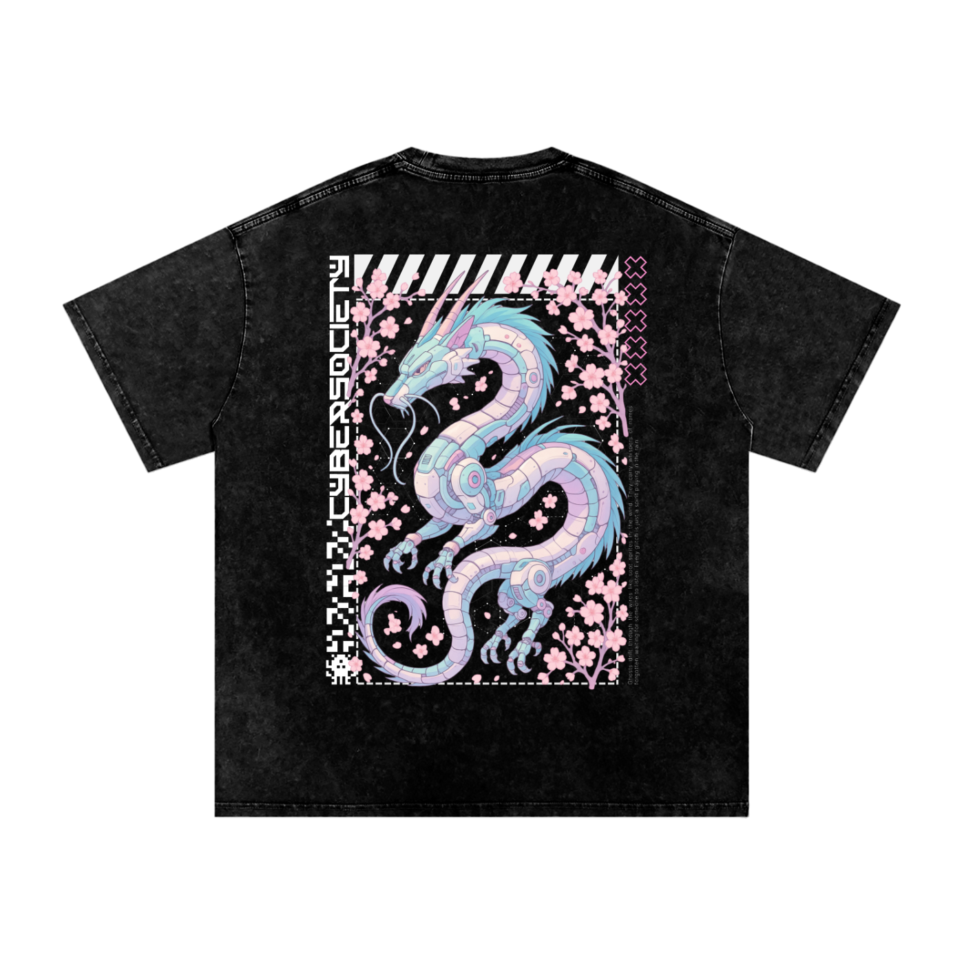 NeoHaku | Unisex Cyberpunk Acid Wash Tee