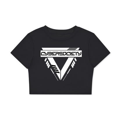 TR1F0RCE | Women's Fitted Crop Tee - CYBERSOCIETY 