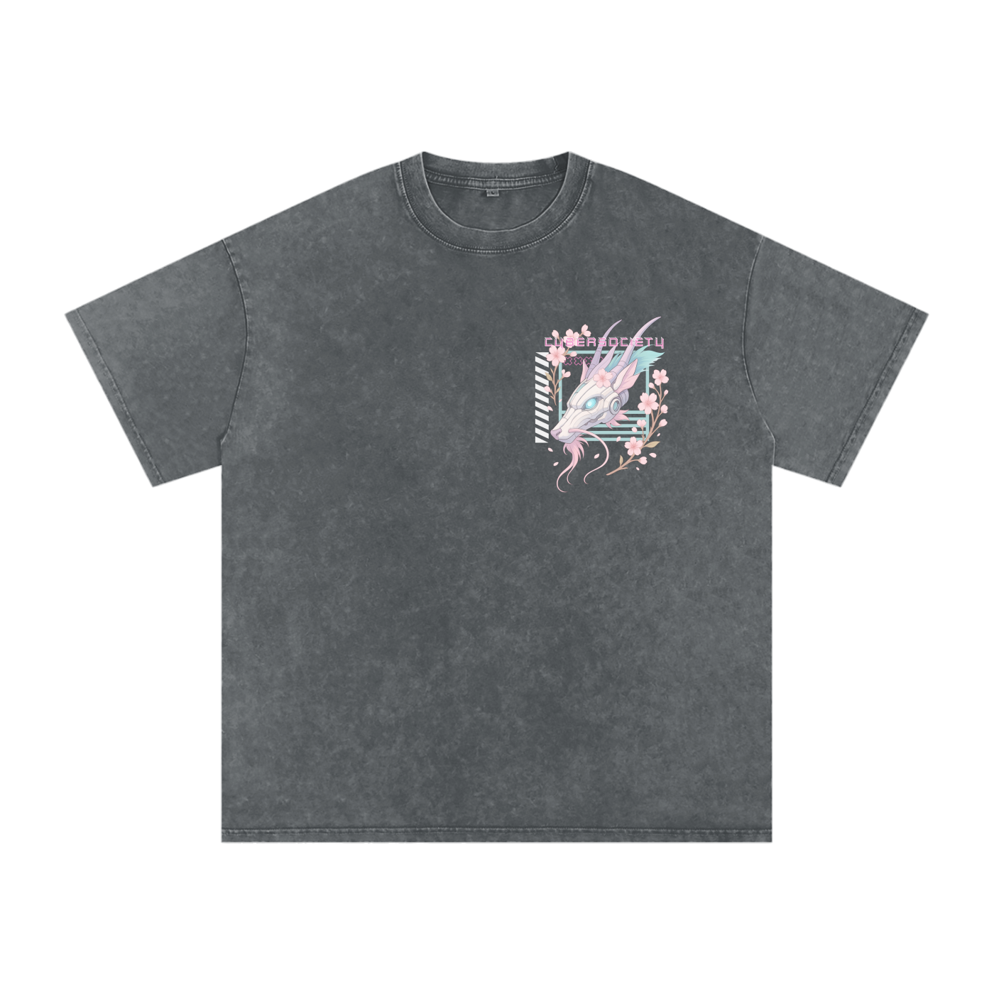 NeoHaku | Unisex Cyberpunk Acid Wash Tee