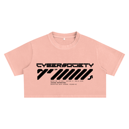 Access Restricted | Techwear Crop Top - CYBERSOCIETY 