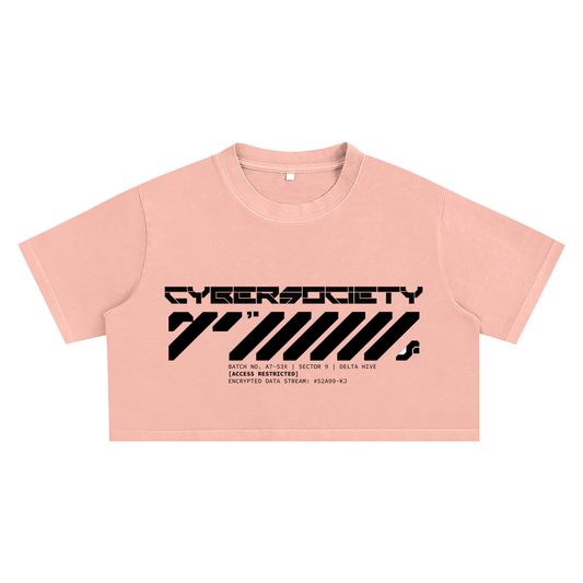 Access Restricted | Techwear Crop Top - CYBERSOCIETY 