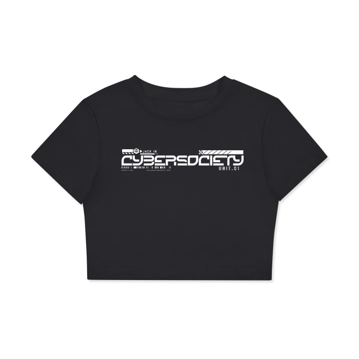 CRITICAL ERR0R- Techwear Womens Black Cropped T