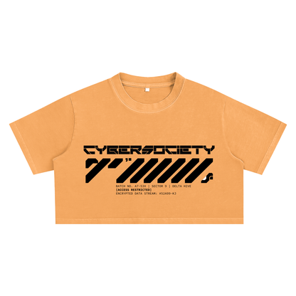 Access Restricted | Techwear Crop Top - CYBERSOCIETY 
