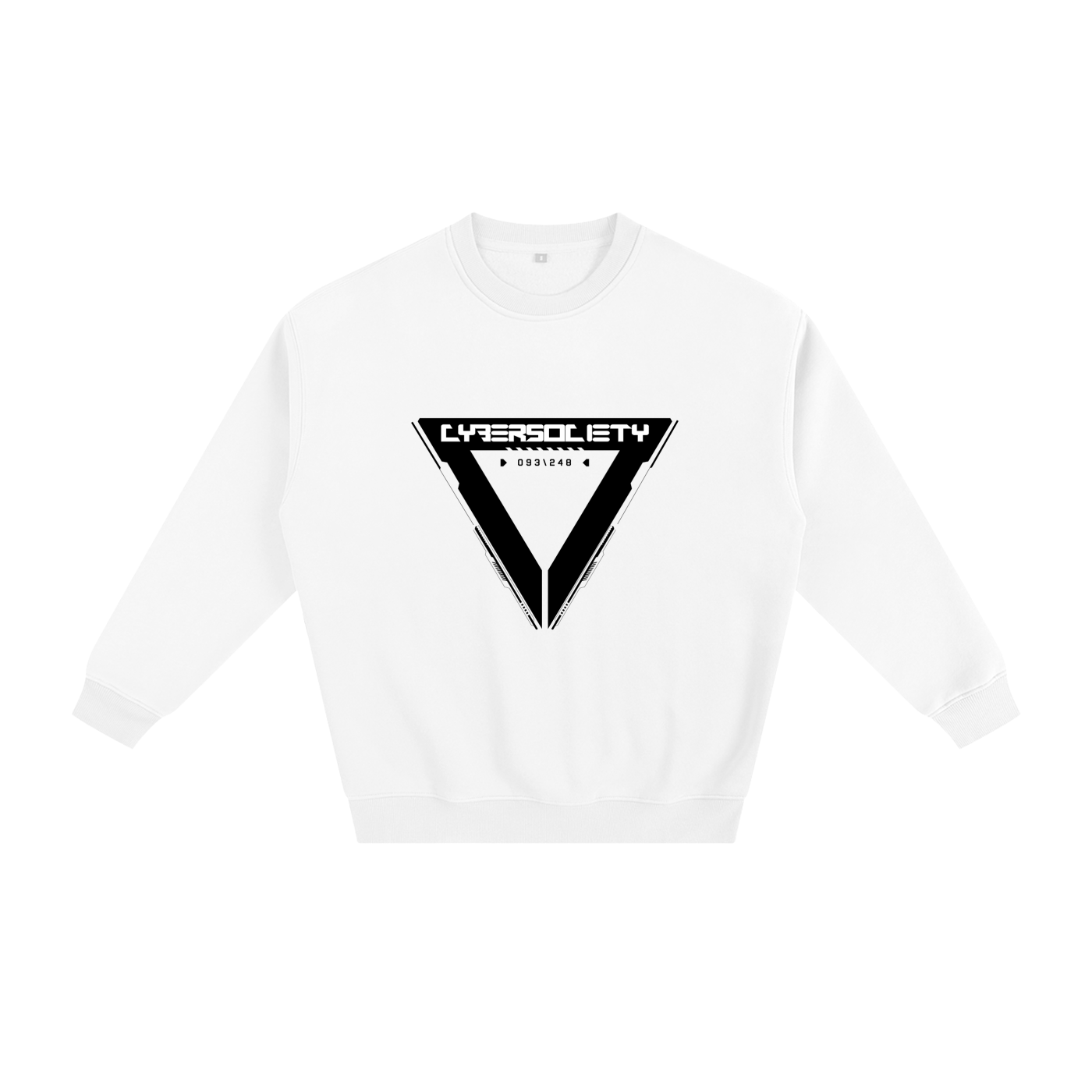 Disconnected | White Cyberpunk Fleeced Sweatshirt
