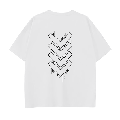 TR1F0RCE | Unisex Drop Shoulder T-Shirt -White - CYBERSOCIETY 
