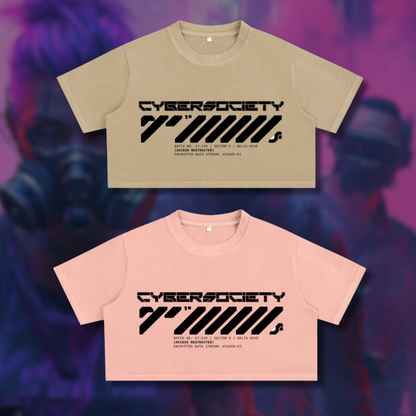 Access Restricted | Techwear Crop Top - CYBERSOCIETY 