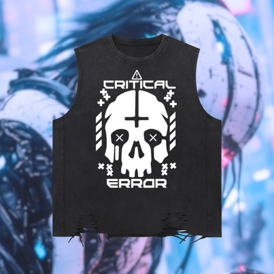 CRITICAL ERR0R | Cybergoth Raw-Hem Tank Top - CYBERSOCIETY 