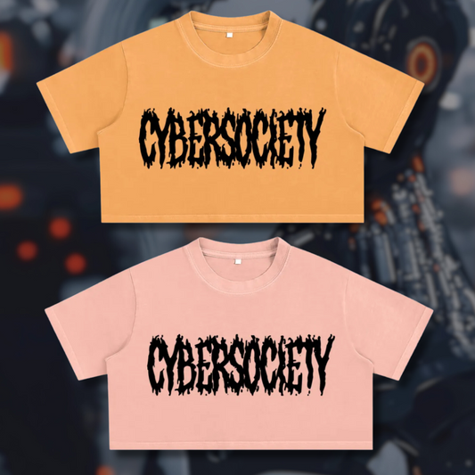 CYB3RMETAL | Nu-metal Colored Crop Top - CYBERSOCIETY 