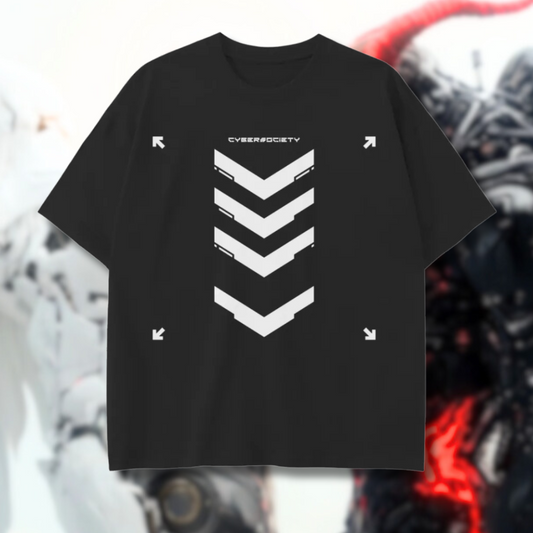 ChevTech | Unisex Oversized Techwear Black Tee