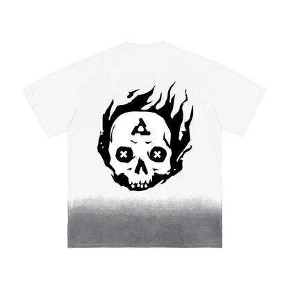 CYBERM3TAL - Cyberwear Acid Washed White T - CYBERSOCIETY 