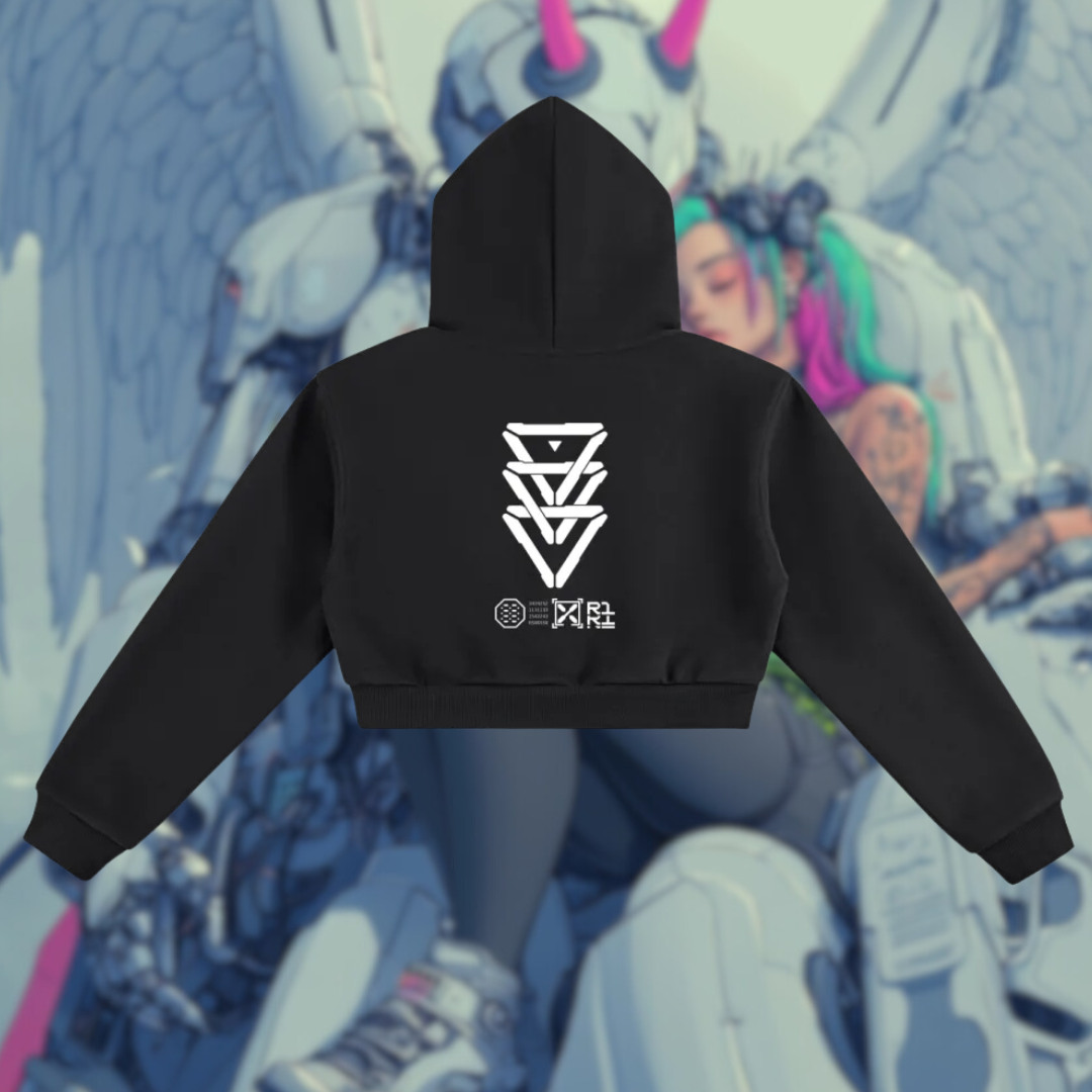 Access Granted | Womens Techwear Cropped Hoodie