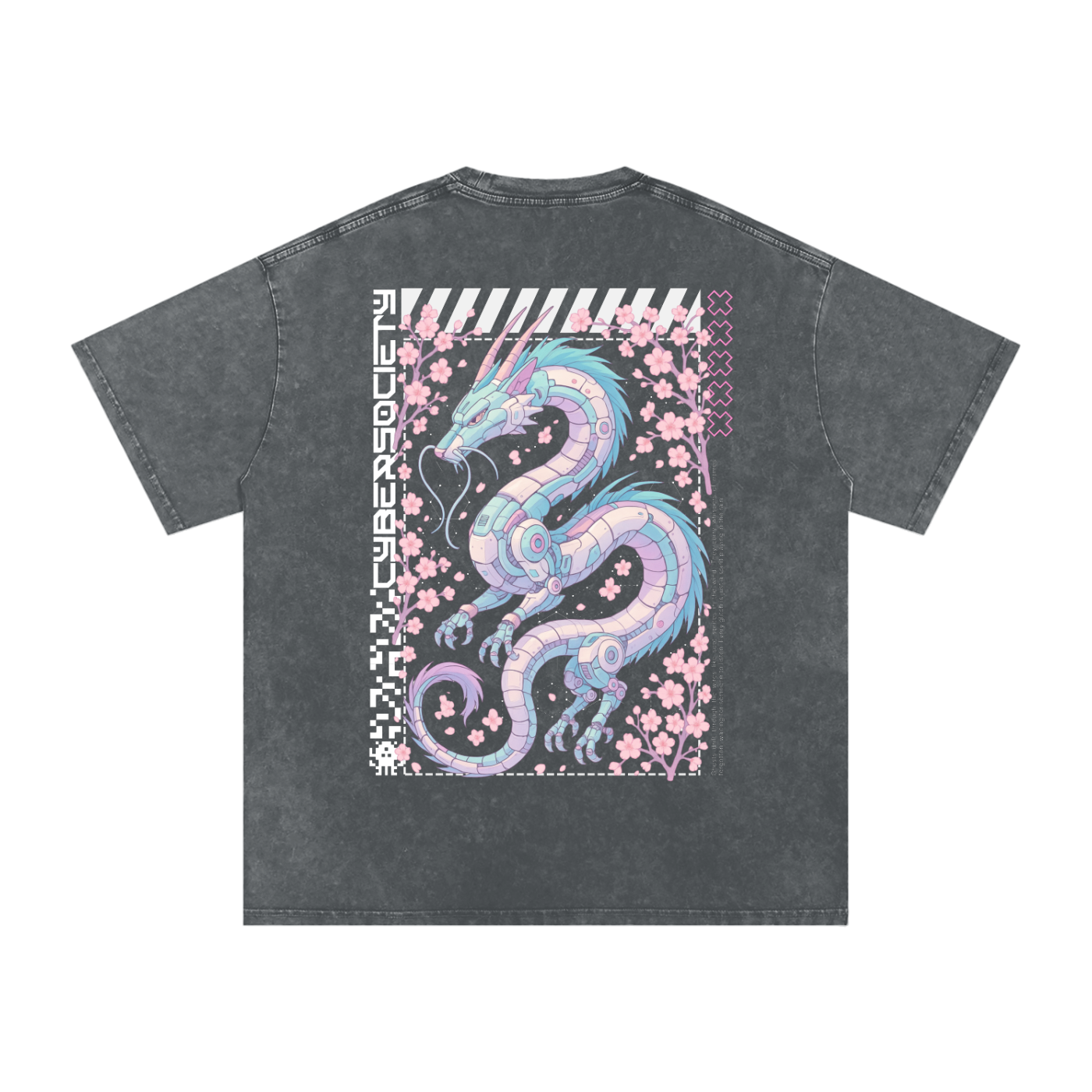 NeoHaku | Unisex Cyberpunk Acid Wash Tee