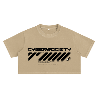Access Restricted | Techwear Crop Top - CYBERSOCIETY 