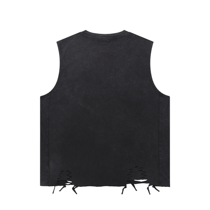 The Ritual | Unisex Cybergoth Raw-Hem Tank Top - CYBERSOCIETY 