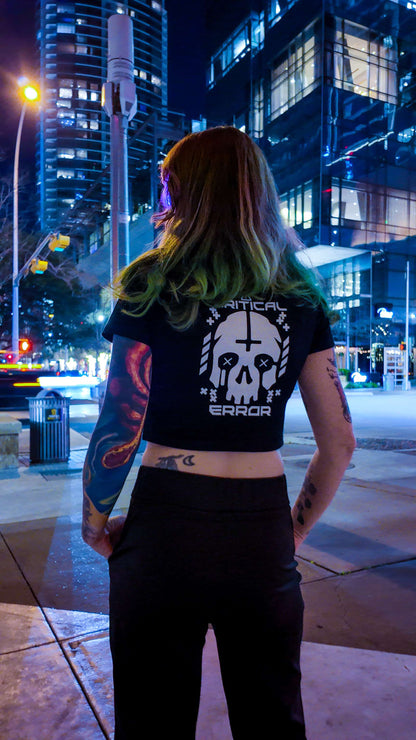 CRITICAL ERR0R | Techwear Bodycon Crop Top - CYBERSOCIETY 