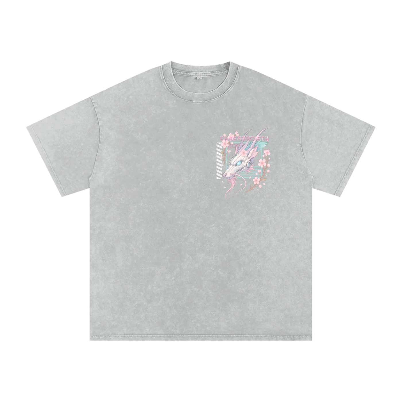 NeoHaku | Unisex Cyberpunk Acid Wash Tee