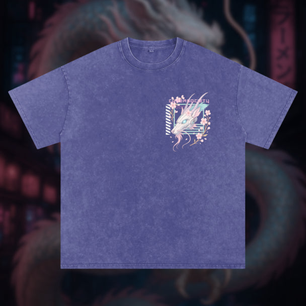 NeoHaku | Unisex Cyberpunk Acid Wash Tee