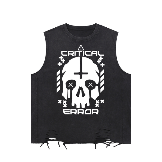 CRITICAL ERR0R | Cybergoth Raw-Hem Tank Top - CYBERSOCIETY 