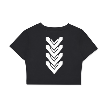 TR1F0RCE | Women's Fitted Crop Tee - CYBERSOCIETY 