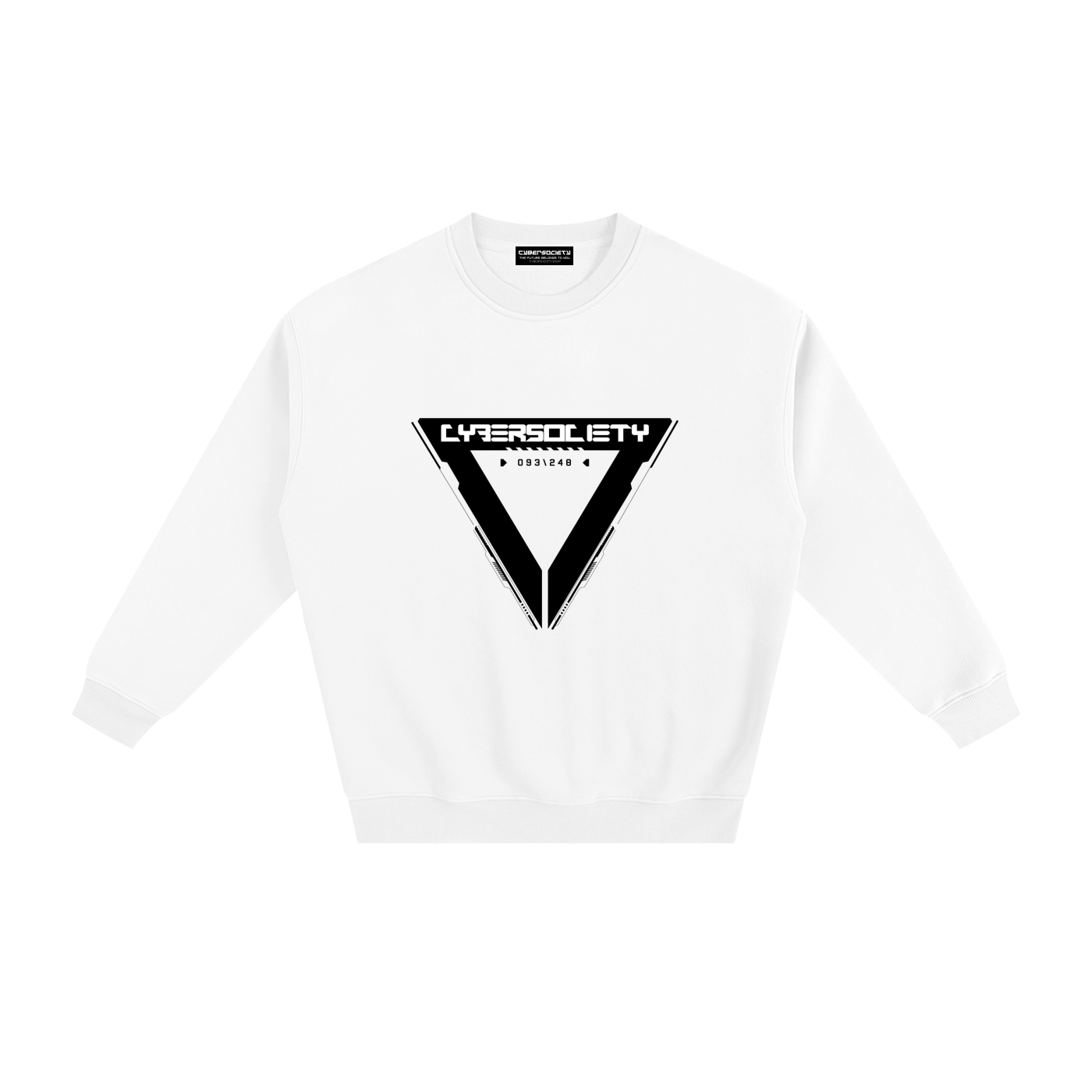 Disconnected | White Cyberpunk Fleeced Sweatshirt