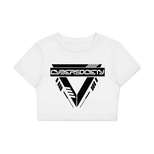 TR1F0RCE - Women's Fitted Crop Tee | Bodycon T-Shirt - CYBERSOCIETY 