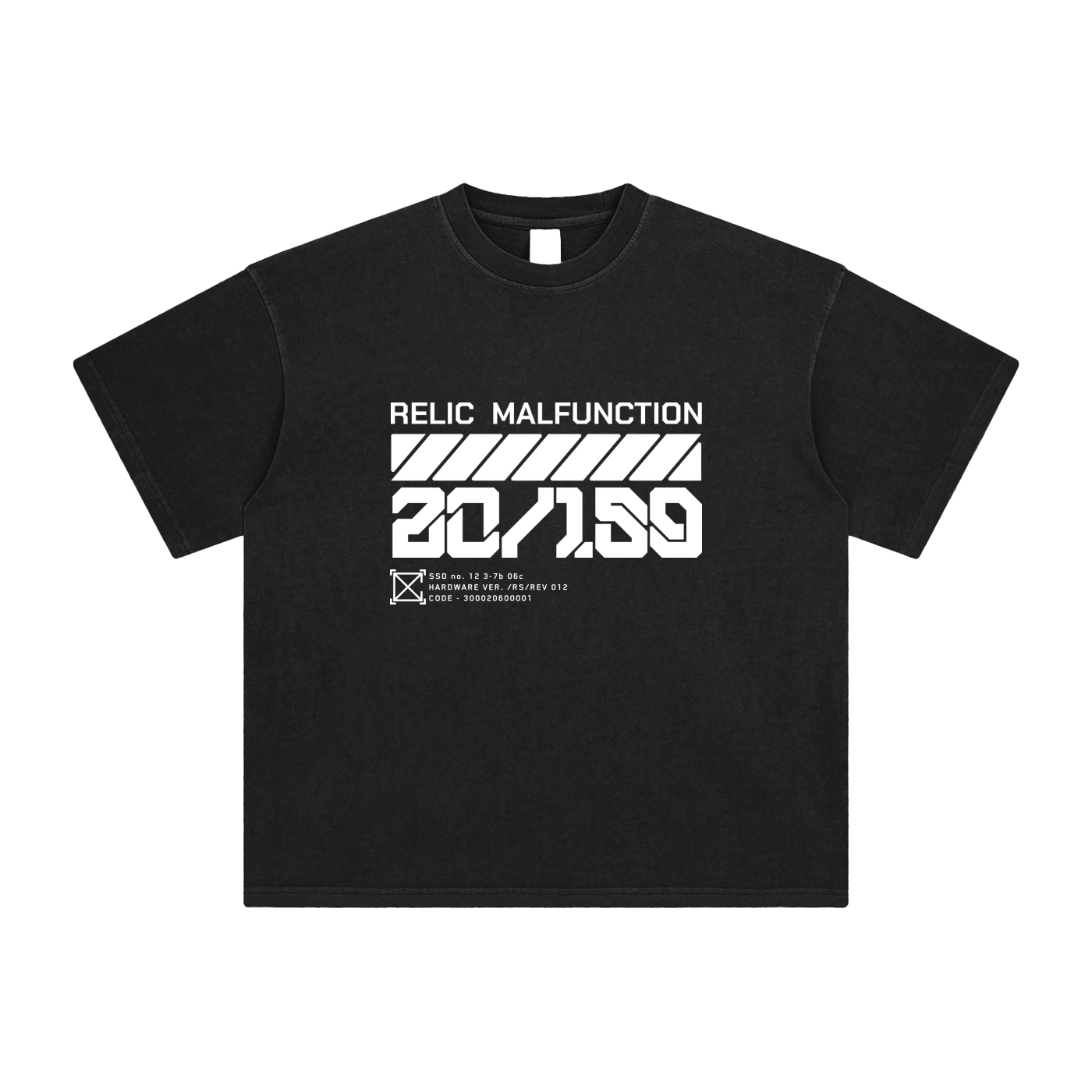 Relic Malfunction | Black Cyberpunk Tee - CYBERSOCIETY 
