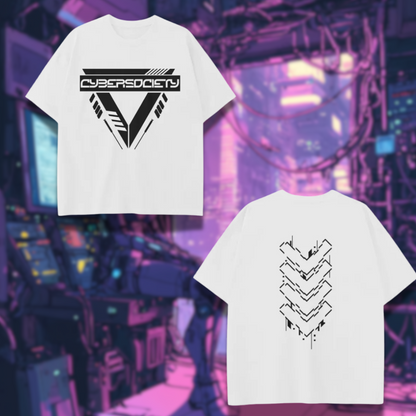TR1F0RCE | Unisex Drop Shoulder T-Shirt -White - CYBERSOCIETY 
