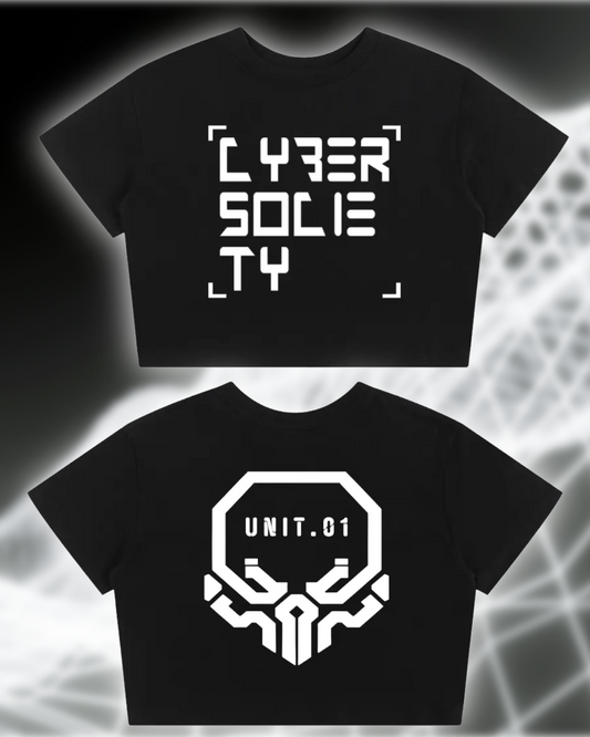 Unit 01  | Cropped Cyberpunk Baby Tee - CYBERSOCIETY 