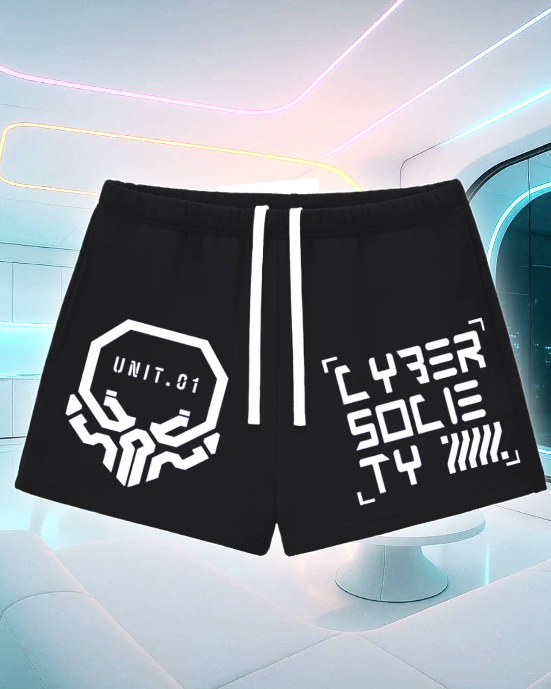 Unit 01 | Womens Techwear Comfy Shorts - CYBERSOCIETY 